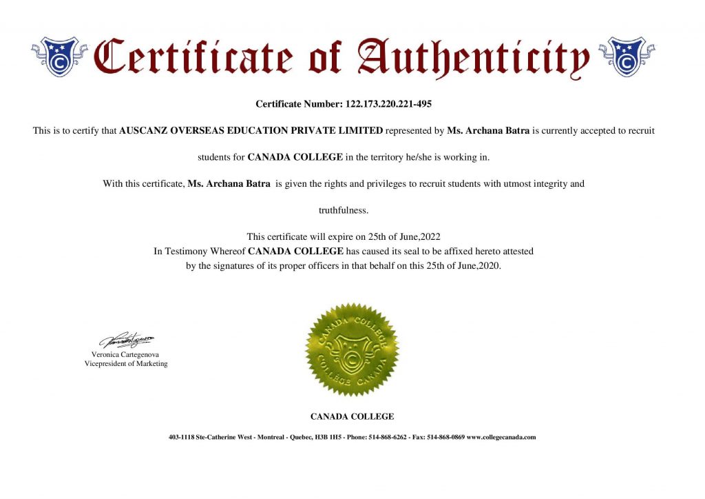 Authorization Certificate